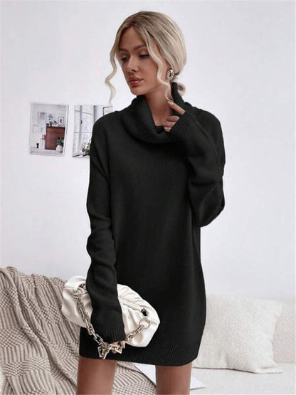 VICTORIA | Knitted Turtleneck Sweater Long Fit