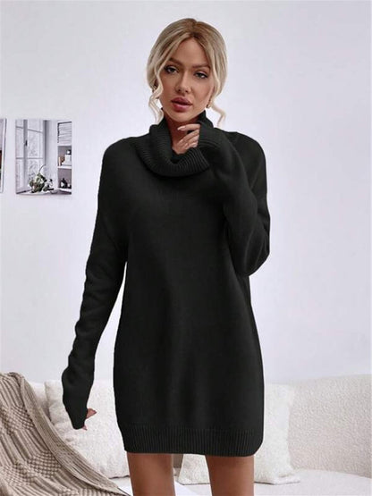 VICTORIA | Knitted Turtleneck Sweater Long Fit