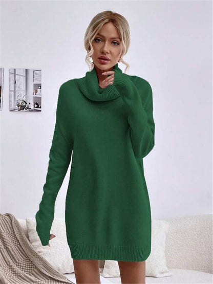 VICTORIA | Knitted Turtleneck Sweater Long Fit