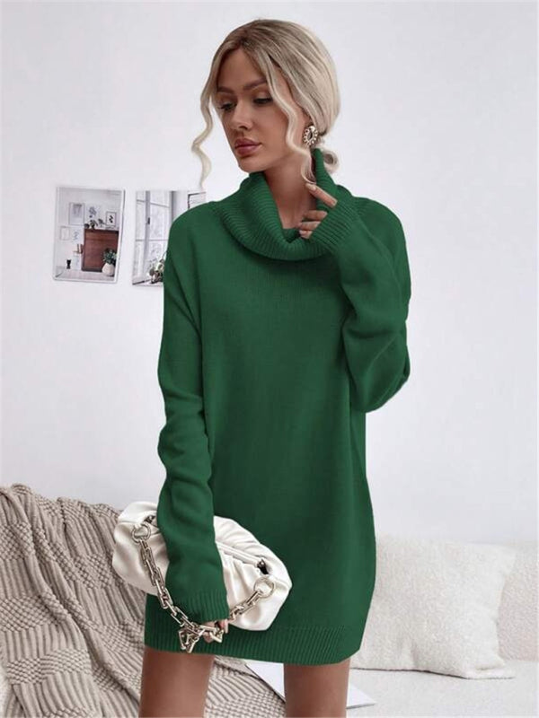 VICTORIA | Knitted Turtleneck Sweater Long Fit