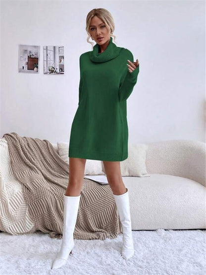 VICTORIA | Knitted Turtleneck Sweater Long Fit