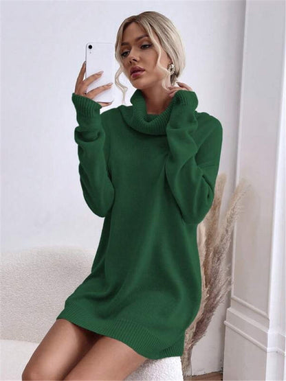 VICTORIA | Knitted Turtleneck Sweater Long Fit