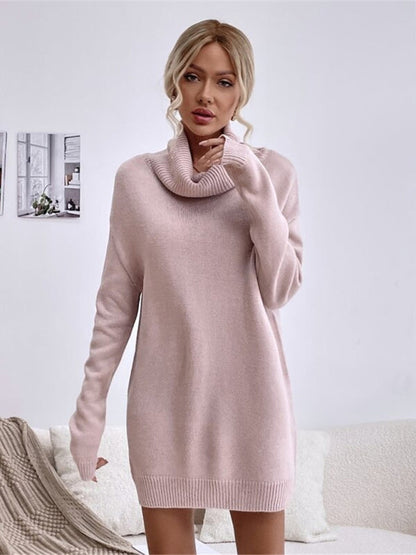 VICTORIA | Knitted Turtleneck Sweater Long Fit