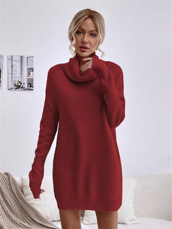 VICTORIA | Knitted Turtleneck Sweater Long Fit
