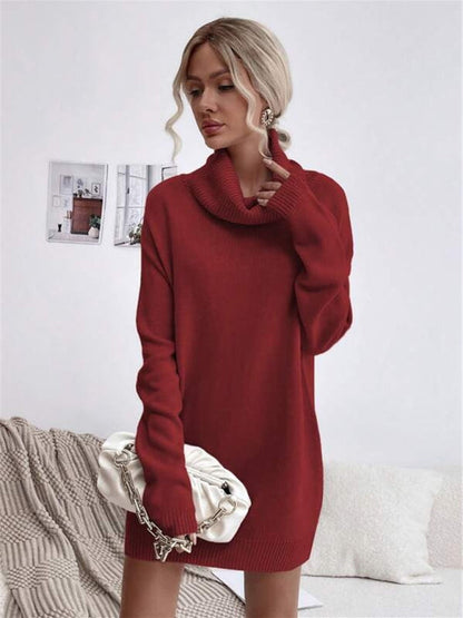 VICTORIA | Knitted Turtleneck Sweater Long Fit